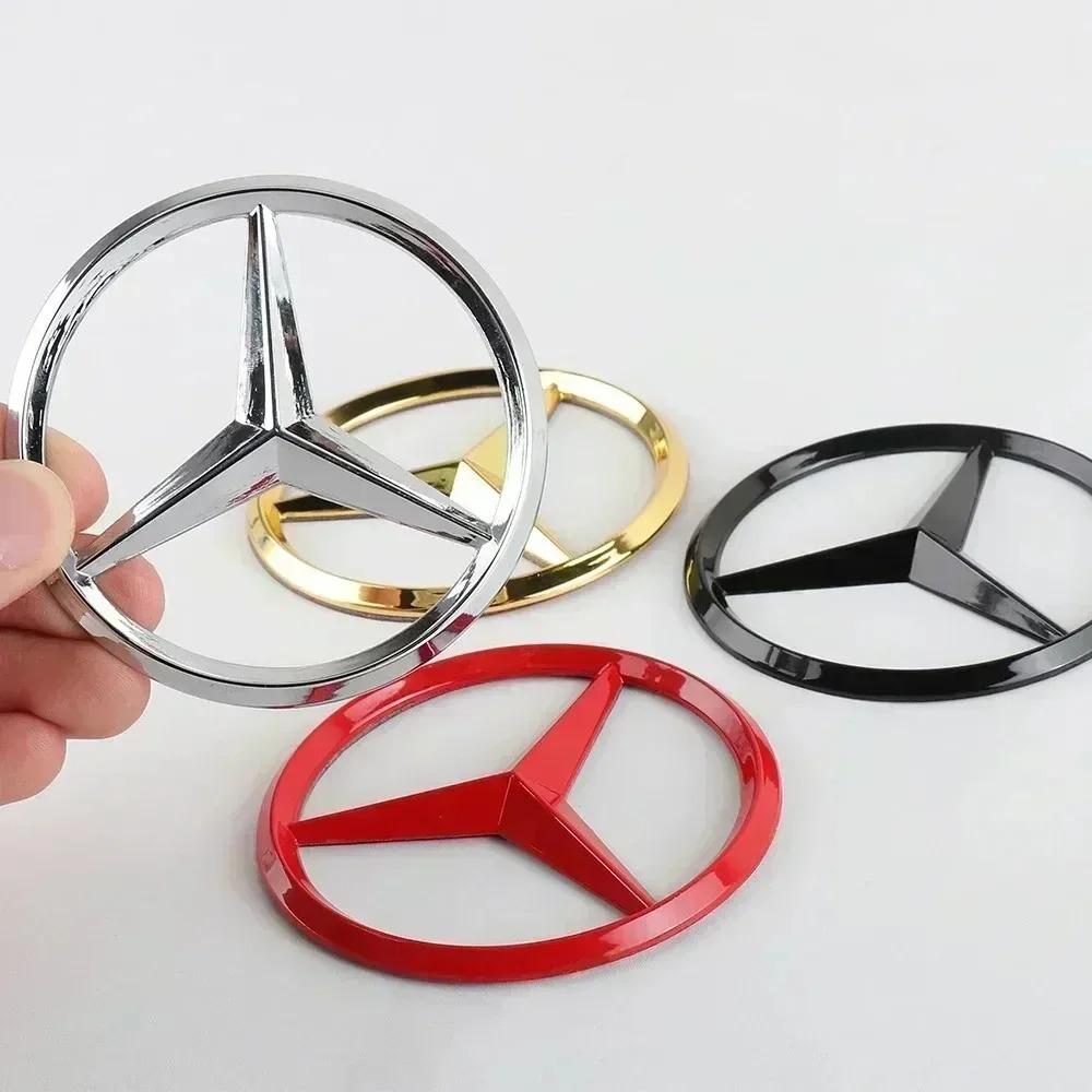 For Benz C1aHub Cap 70mm ABS Car Front Engine Logo Stickers Hood Emblem Badge Decal Accessories For Mercedes Benz AMG W220 W221 W117 W166 W176 W177