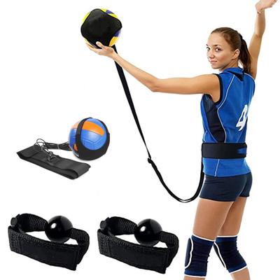 1 Juego de cinturón de entrenamiento con puntas de voleibol, tamaño compacto, longitud ajustable, herramienta de entrenamiento con puntas de voleibol elásticas, equipo de entrenamiento