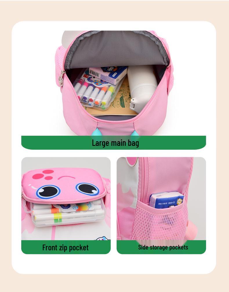 Kids' Cartoon Schoolbag - Cute, Large Capacity Backpack for Kindergarten & Primary School Boys and Girls