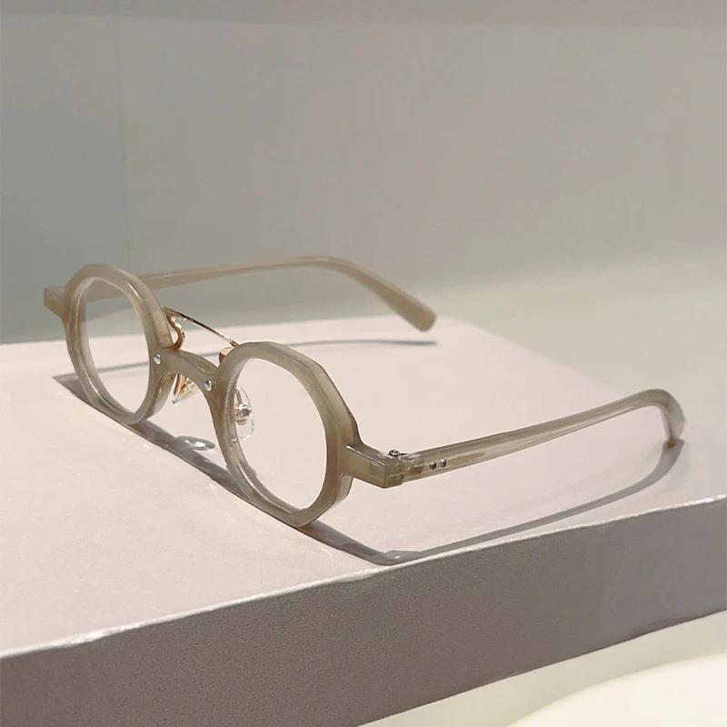 Vintage Round Glasses Men Fashion Punk Blue Light Blocking Optical Frames Women  New Trendy Brand Design Eyeglasses