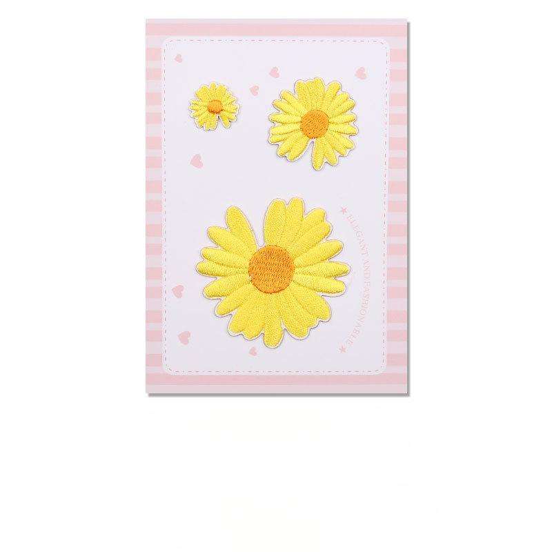 Sticker Mic Pânză Margaretă Autoadeziv Haine Pantaloni Rupt Patch Brodat Sticker Model Sticker Tricou Geantă Subvenție