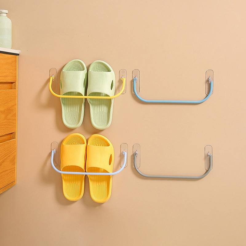 Simple Plastic Shoes Storage Racks Wall-Mounted Waterproof Rack Slippers Sneakers Organizer Bedroom Bathroom Accessories