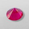 Rund geschliffener augenreiner Rubin-Farbton Glasstein, 1,55 Karat, 7 MM runder Glasstein, facettierter runder Glasstein.