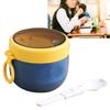 Insulated Breakfast Cup 304 Stainless Steel Lid Spoon Milk Soup Jar School   Portable Congee Container