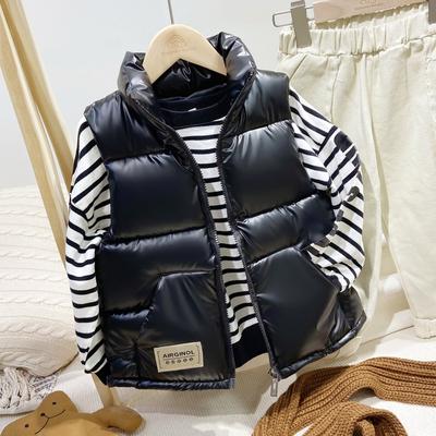 Girls Boys Baby's Kids Down Vest Waistcoat Cartoon Warm Plus Thicken Winter Autumn Jacket Children's Clothes