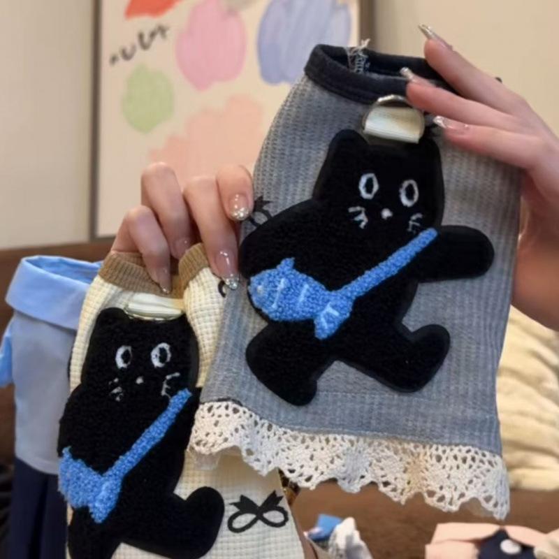 Dog clothes New lace sleeveless cute vest with traction buckle Teddy Bigbear small dog cat clothing summer
