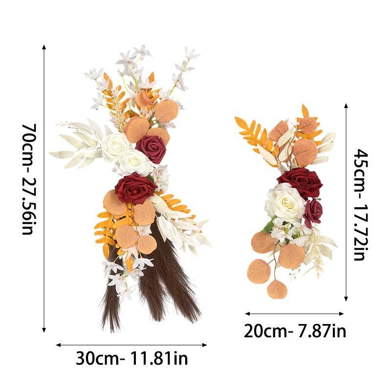 

2pcs Rose Arch Flowers Artificial Flowers DecorationFlower String for Wedding Arches Home Front Door Decor DIY Welcome Board