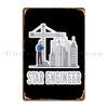 Star Engineer Metal Plaque Wall Mural Designing Rusty Classic Wall Plaque Tin Sign Poster