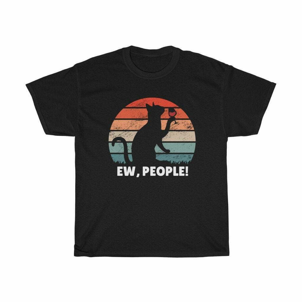 Buy Ew People Black Cat Vintage Anti Social Introvert Out Of The