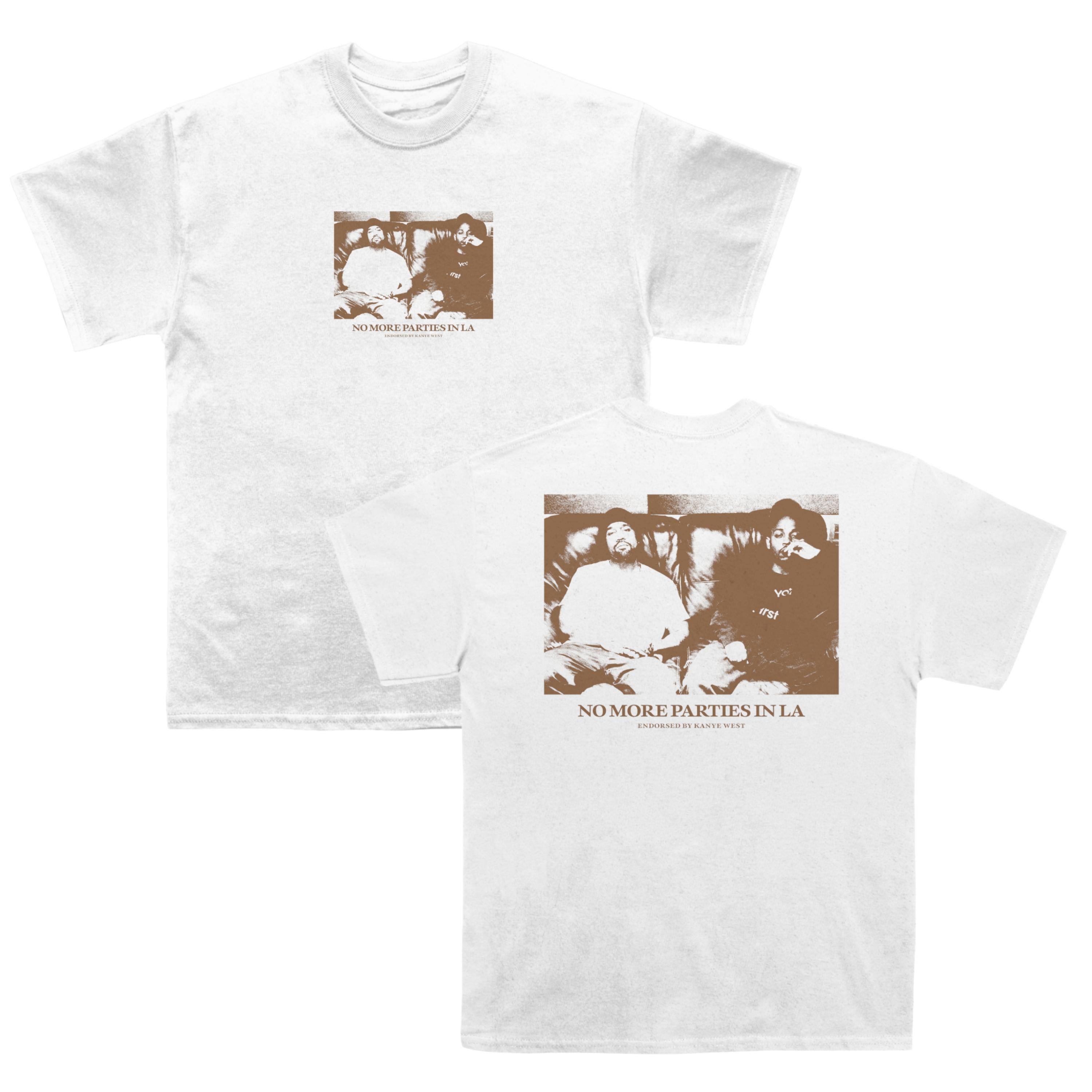 

No More Parties in LA Kanye Kendrick Unisexs TShirt Unisex ONeck 100Cotton Short Sleeve Oversized Y2k Fashion Popular Tee S