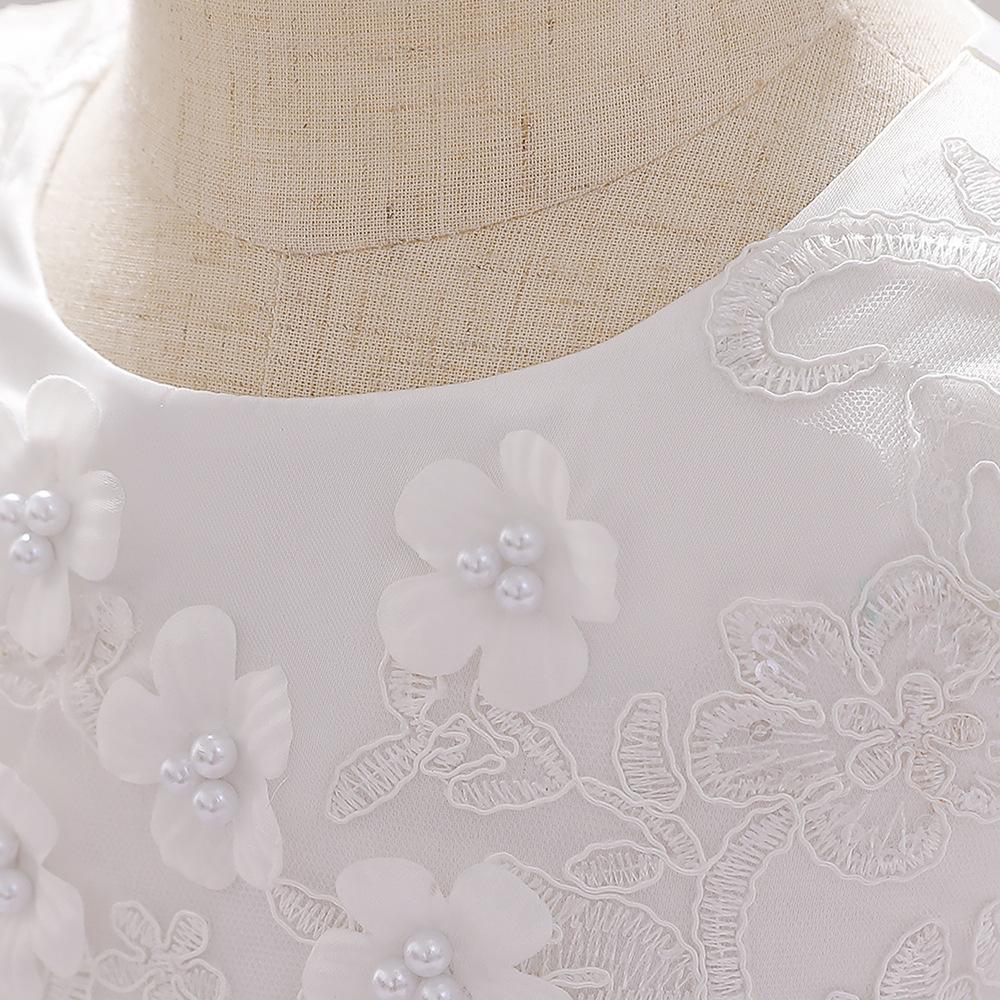 Novorozené dívky První roky Narozeninové šaty princezny Květina Křest Oblečení Kojenecká párty Kostým Květinové šaty s potiskem pro děti Dívky