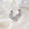 18k Gold-Plated Pearl Necklace Clasp with Zircon Butterfly Figure-Eight Design for DIY Jewelry