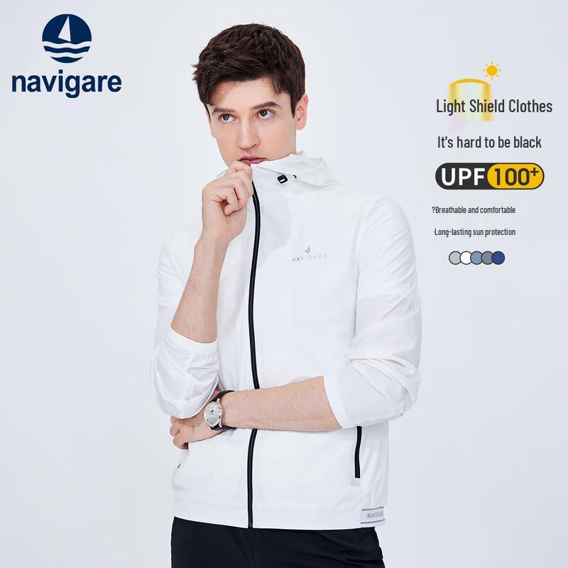 Navigare Men's Hooded Breathable Sun Protection Jacket