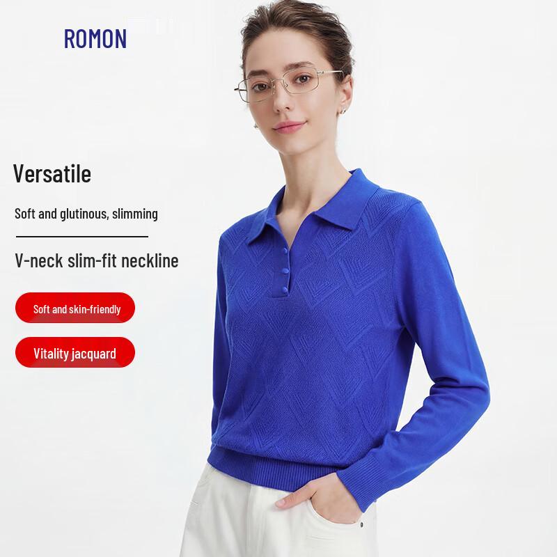 Women s V-Neck Knitted Pullover Sweater M