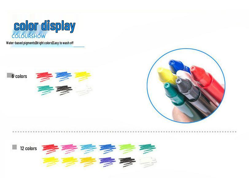 BaoKe Washable Water-Soluble Body & Face Painting Crayons for Kids