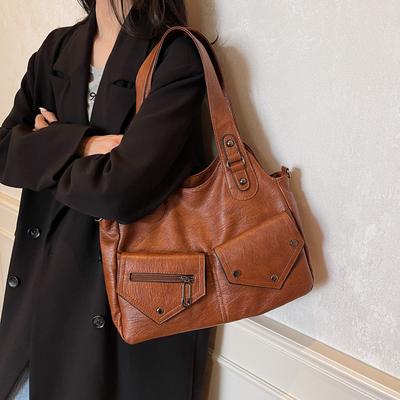 Borsa a tracolla da donna, stile retrò, da pendolare