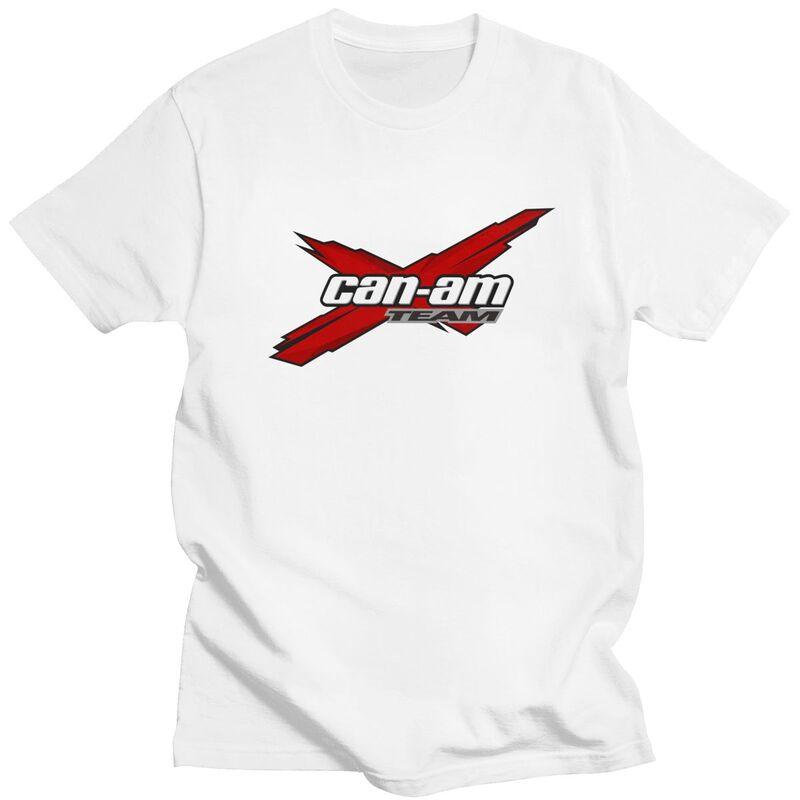 Custom Male CanAm T Shirts Short Sleeve Cotton Tshirt Classic Tshirt Casual BRP Motorcycle Tee Clothing