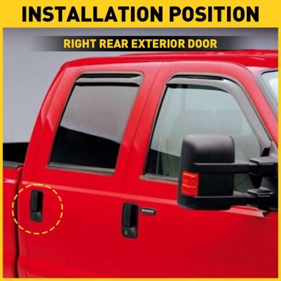 Rear Passenger Side Exterior Door Handle Fit Ford 7C3Z2626600AA 99-16 Duty Super