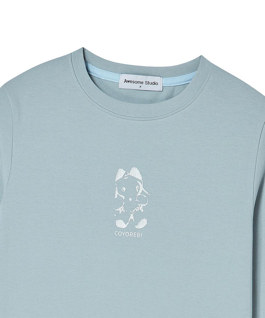 AWESOME STUDIO Baby Cat Logo Top Indigo Blue