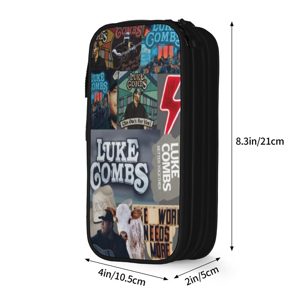 Lukes Combs Tour 2026 Pencil Cases Fashion   Pen Holder Bag Girl Boy Large Storage Students School Gift Pencilcases
