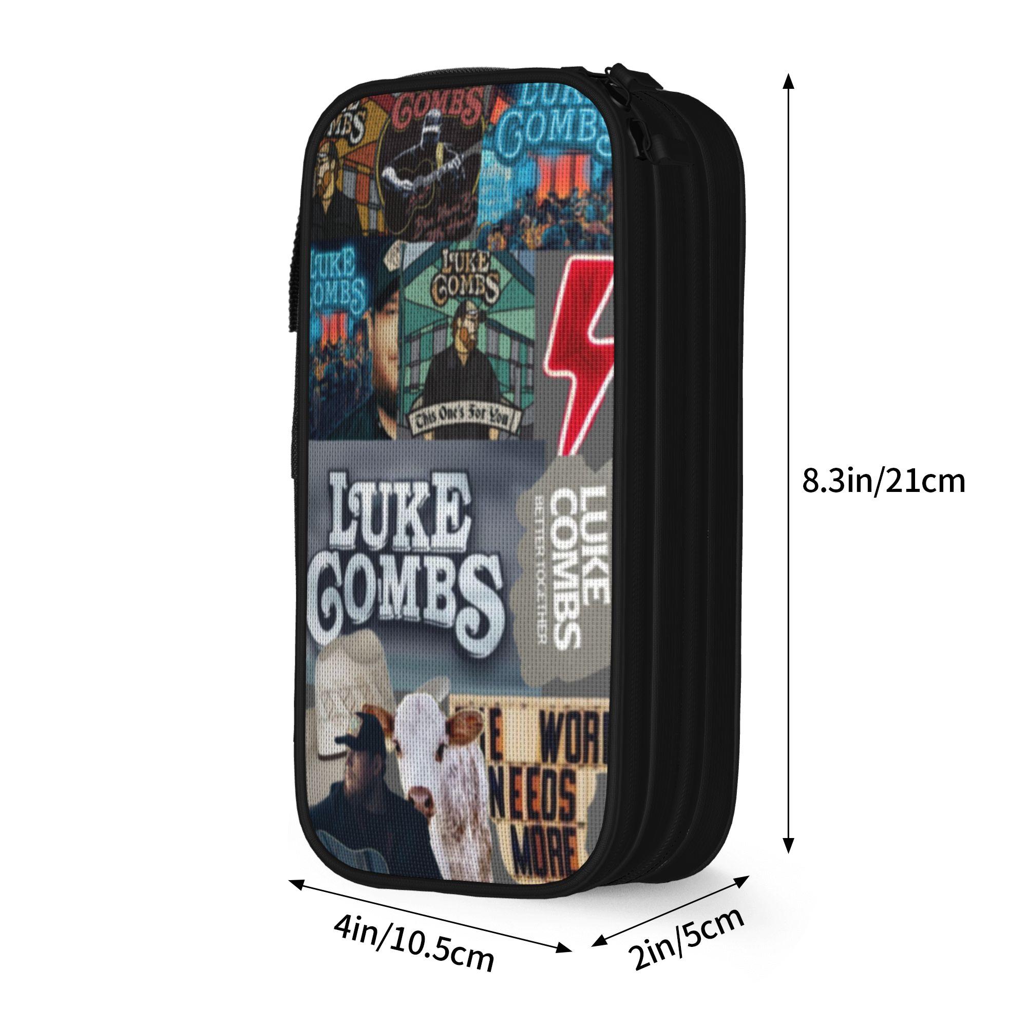 Leuke Luke Combs tour 2026 Etui Etuis Pennendoos voor Student Grote Capaciteit Tas Schoolbenodigdheden Cosmetica Schrijfwaren (as the picture,M)