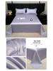 Solid Color Ice Silk Bed Sheet Set - Summer Cooling, Double/Single, Three-Piece, 2025 Edition