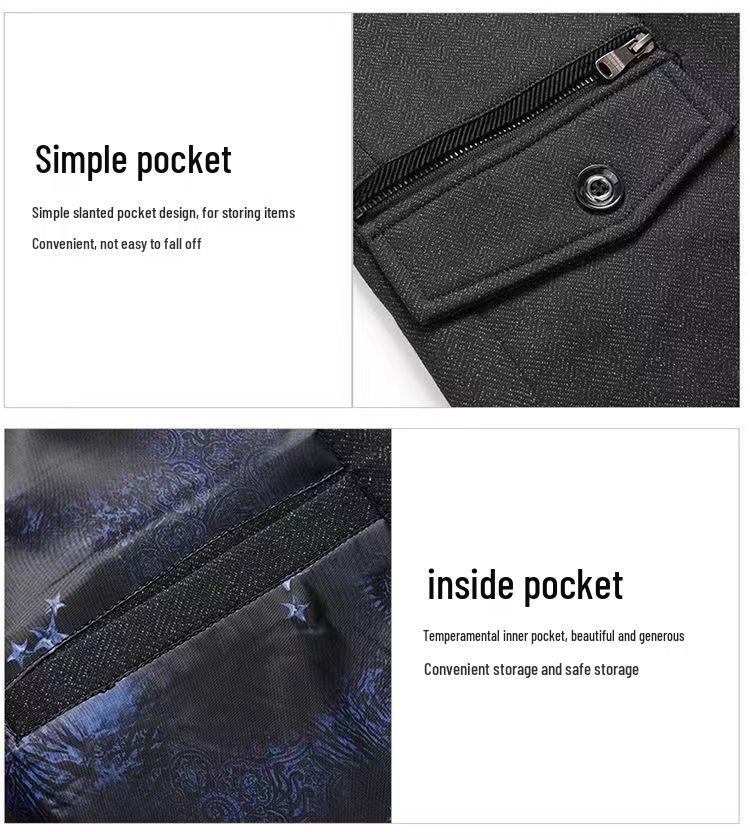 Men's Autumn/Winter Cotton-Padded Casual Jacket for Ages 50-70
