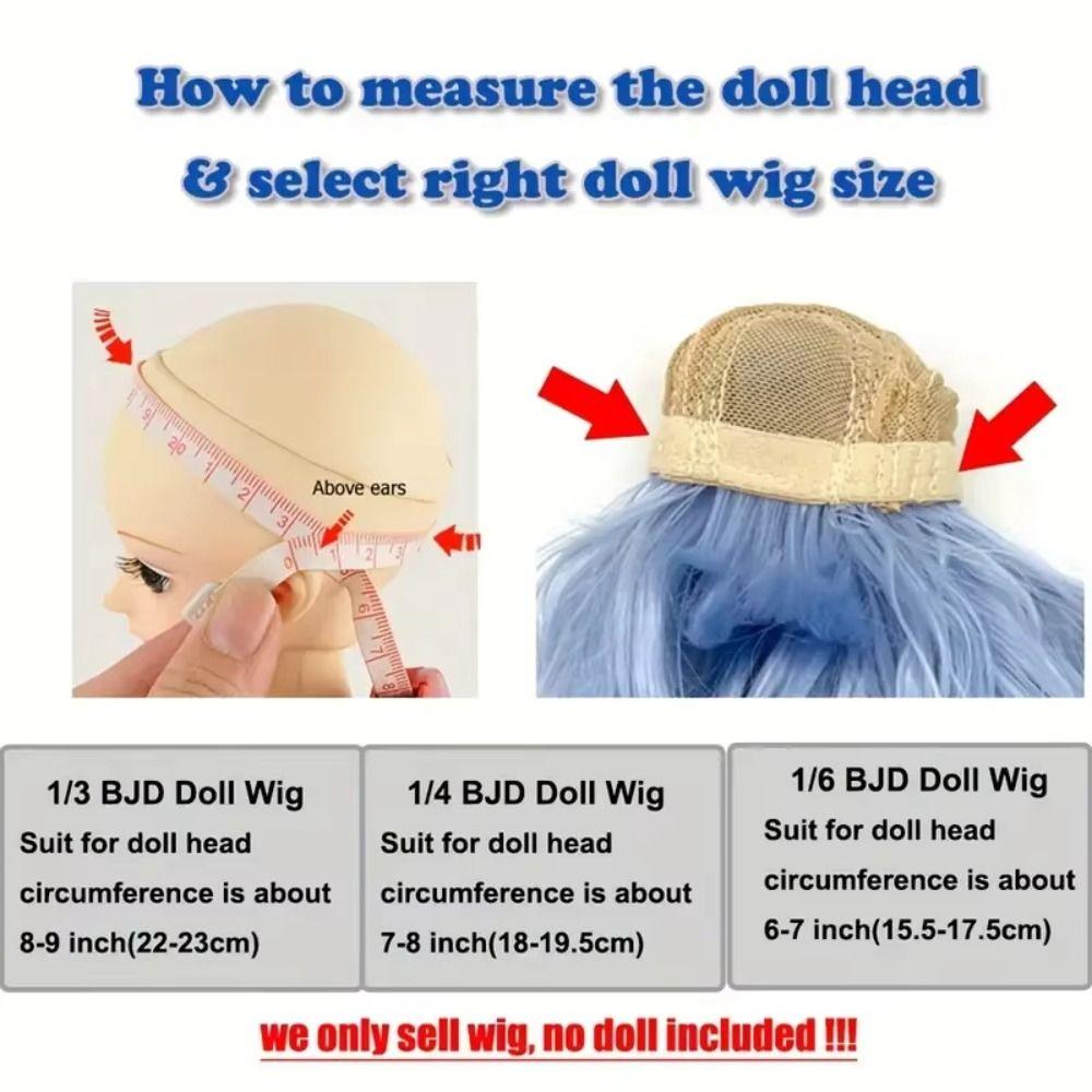 High Temperature Silk BJD Doll Hair 1/3 & 1/4 & 1/6 Doll Hair Wig Bjd Doll Wig  Doll Accessories