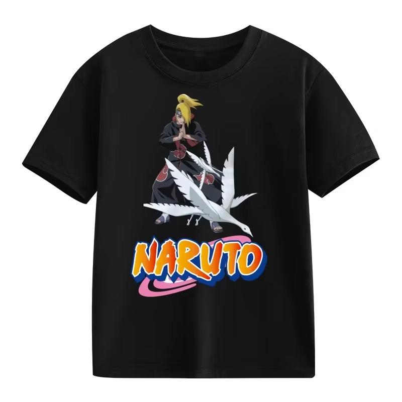 

2026 New Naruto Unisex Tshirt Cartoon Character Print Pure Cotton Shortsleeved Roundneck Shirt Cotton Summer S