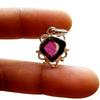 Natural Rosy Watermelon Tourmaline Gemstone 925 Sterling Silver Pendant, Gift035
