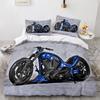 Comforter New Motorcycle Bedding Set Single Twin Full Queen King Size Motorcycle Bed Set Aldult Kid Bedroom Duvet Sets 3D Anime 038