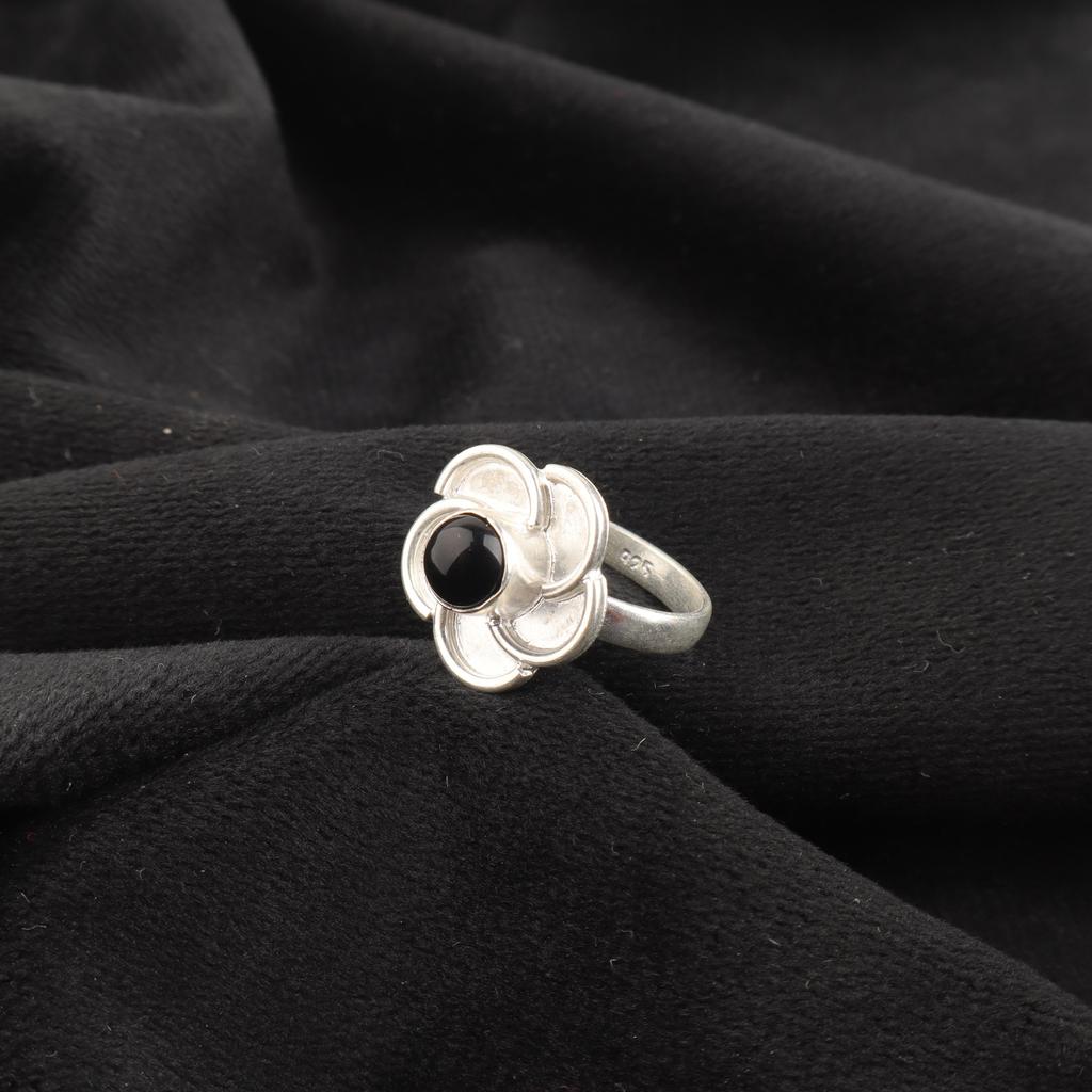 Black Tourmaline Gemstone Jewelry, 925 Sterling Silver jewelry, Handmade Silver Ring, Tourmaline Silver Ring, Gift For Her