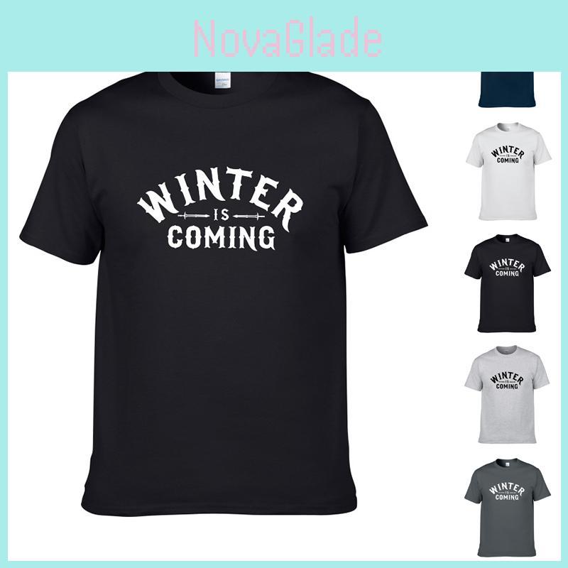Thrones Game Of Winter Is Coming Herren Damen Kurzarm T-Shirt Tops Tee Tshirt