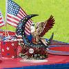 Independence Day Acrylic Table Sign, Patriotic 2D Moon Eagle Rose Decoration, Table Centerpiece Ornament for Holiday Party, Fourth of July