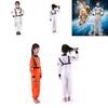 Astronauten Cosplay Kostüm für Kinder Polyesteranzug mit Raumanzugdesign für Halloween-Partys