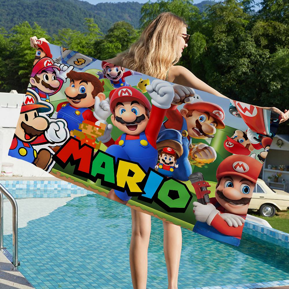 Super Game M-Marios Microfiber Beach Towel Absorbent Quick dry Soft Yoga Swimming Resort Mountain Climbing Towel