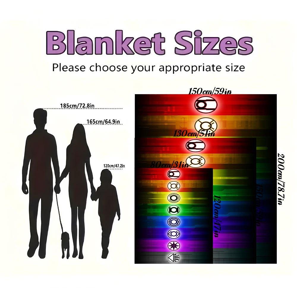 Colorful Lantern Symbols Wall Art DecorBlanket Flannel Throw Blanket for Sofa, Bed, Travel, Camping, Office, Couch, Chair