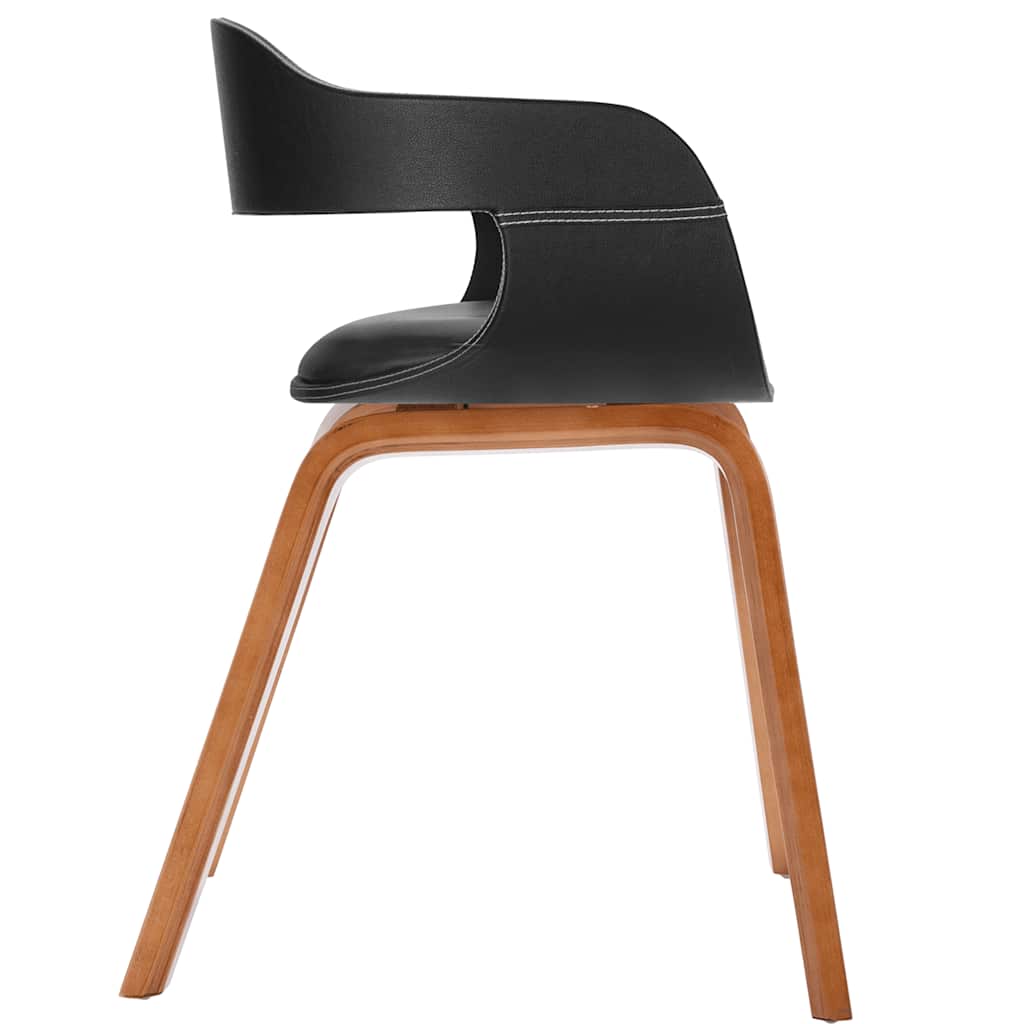 Dining Chair Bentwood Frame with PU Leather Upholstery