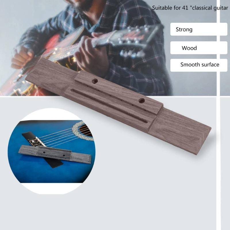 Acoustic Guitar Bridge Rosewood 6 Hole Bridge 41inch Classical Guitar Size Guitar Bridge Guitar Replacement Parts