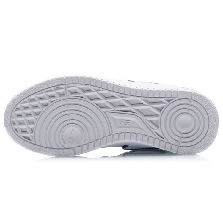 Li Ning Youth  Childrens Non-Slip Shock Absorbing Wear-Resistant Breathable Mid-Top Skate Shoes Kids Skate Shoes White Blue YKCQ292-5