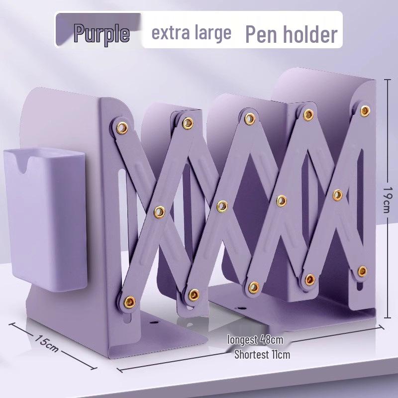 Zásuvný stolní regál na knihy s držákem na tužky a děličem knih pro studenty