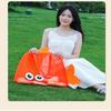 Cute Fish Shaped Mesh Beach Tote Bag Lightweight Breathable For Kids Summer Beach Trips Sand Toy Storage