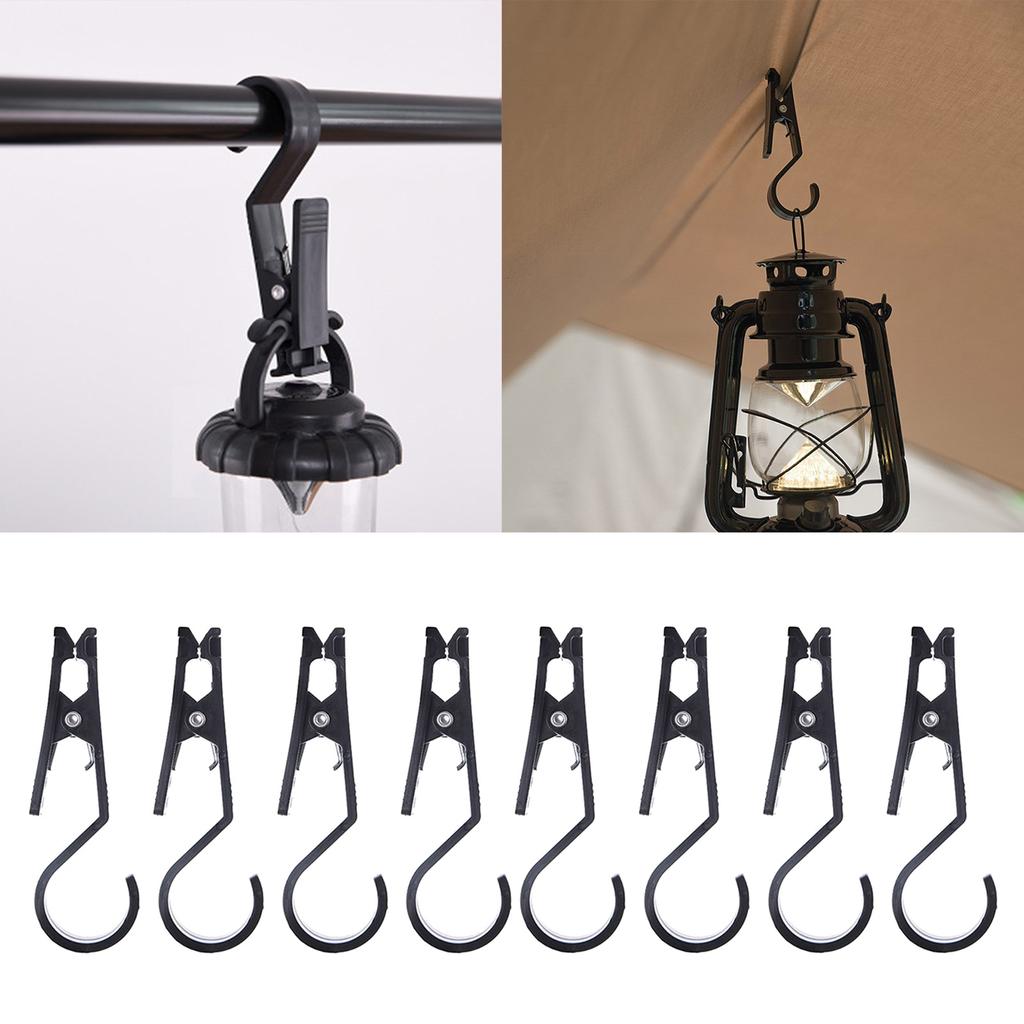 8 Pcs Heavy Duty Tent Lights Hook Canopy Clip Practical Clothespin Outdoor Camping Clips Tent Accessories Easy to Use