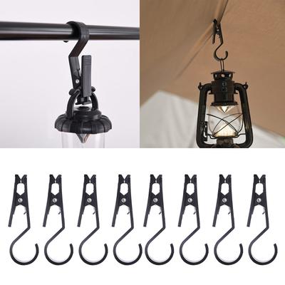 8 Pcs Heavy Duty Tent Lights Hook Canopy Clip Practical Clothespin Outdoor Camping Clips Tent Accessories Easy To Use