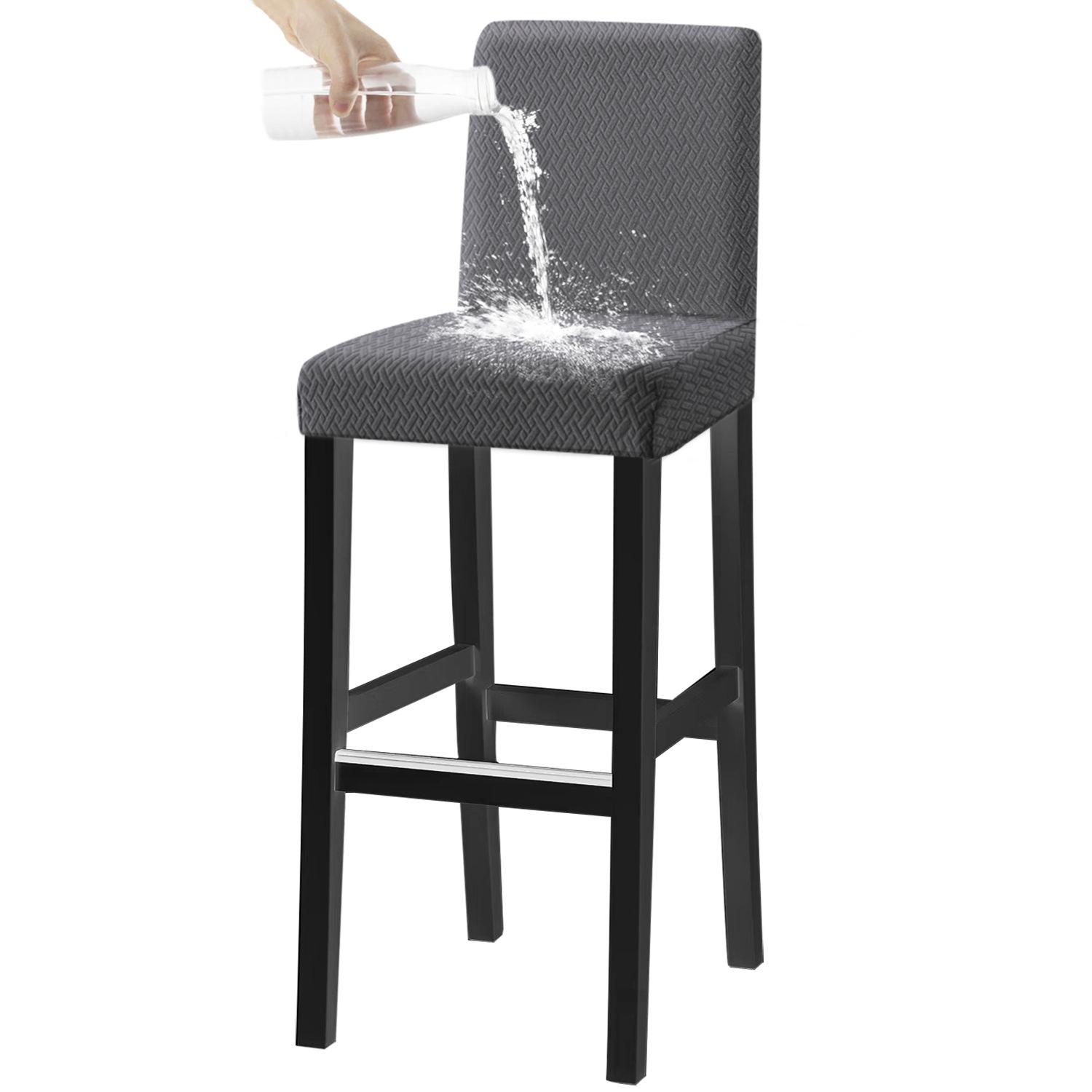 

Long Checked Water Resist Jacquard Chair Cover Four Seasons Universal Elastic Chair Cover Hotel Home Use Chair Cover Dust Resist Cover Cover 35*38*38cm