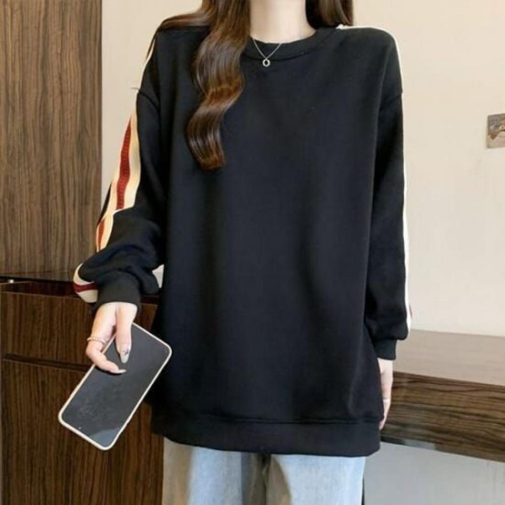 Navava Women Line Point Fleece Long Sleeve Sweatshirt Nt3168