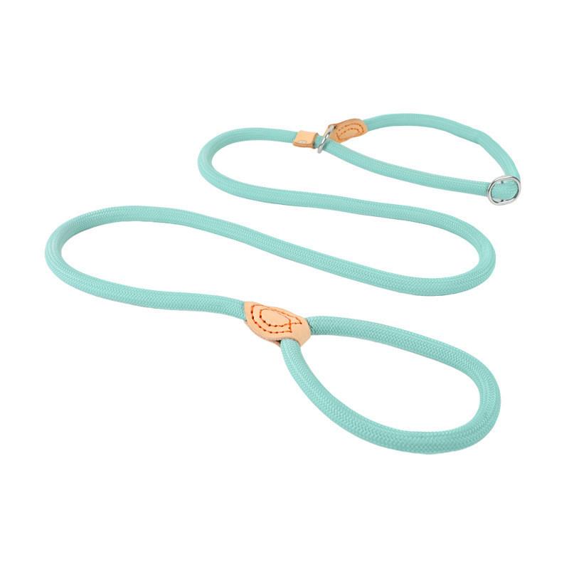 

Поводок для домашней собаки с цепью, несъемная конструкция против разрыва для крупных собак Small циан