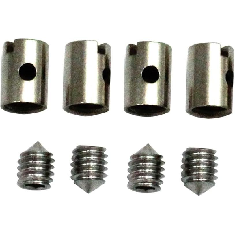 Ejoyous Solderless Throttle Cable Nipples, 4 Sets Solderless Cable Nipples 5mm Throttle Choke for Motorcycle Scooter Quad Mower