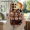Phone Case: 2D Flat Samsung Galaxy A34 A35 M05 M06 S20 S22 S21 FE Plus 5G Protective Case, Couple Style, Five Small Dogs, Christmas and Halloween Gift