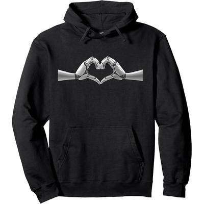 Robot Arm Heart Hoodie Celebrates AI Innovation